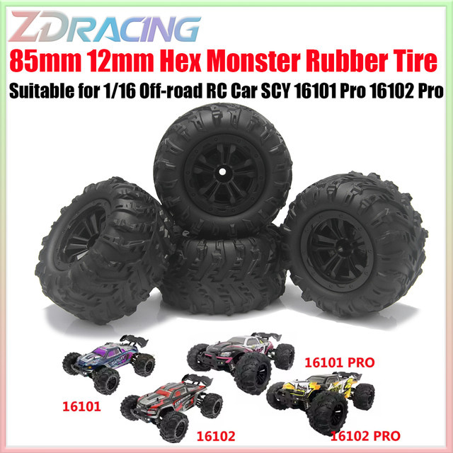 WLTOYS Monster Truck Rad Gummi Reifen, 4-teiliges Set, 1:16 - Bild 1