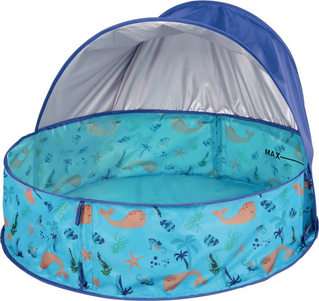 PLAYTIVE Pop up Planschbecken für Kleinkinder, Blau, Durchmesser: 91 cm, Höhe: 50 cm - Bild 1
