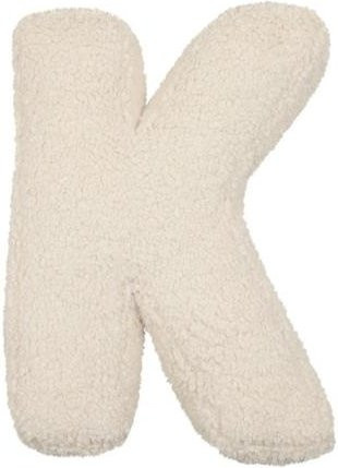 Alphabet-Kissen Buchstabe K aus Plüsch in Beige - Bild 1