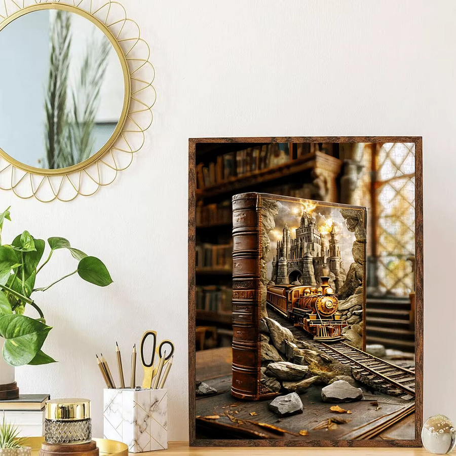 AZNM Buchzug-Puzzle, Vintage-Dampfzug, 1.000 Teile - Bild 5