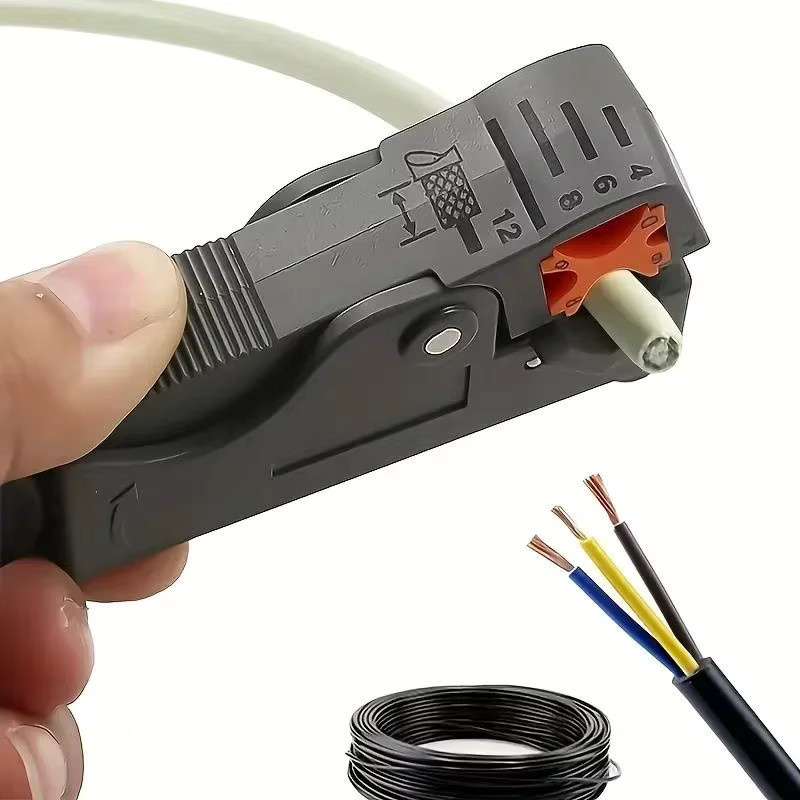 JETTING Automatische Abisolierzange für Kabel und Koaxialkabel als Abisolierwerkzeug und Kabelschneider in Grau - Bild 4