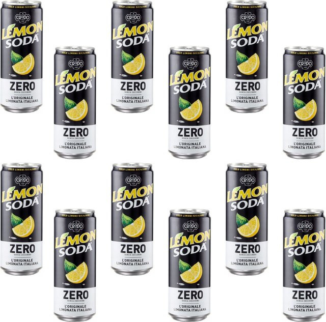 Fondi Di Crodo Lemon Soda Zero, Limonade, Zitrone, 12 x 0,33 l - Bild 1
