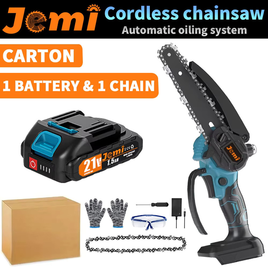 Jemi Tool Kabellose Akku-Kettensäge 6 Zoll mit zwei wiederaufladbaren Ersatzbatterien für Garten und Obstgarten - Bild 7
