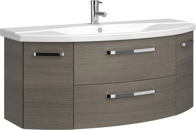 Pelipal Waschtisch Serie 4010 aus Keramik in Graphit Struktur quer, Breite: 120,5 cm, Tiefe: 49,5 cm, Höhe: 49,2 cm - Bild 1