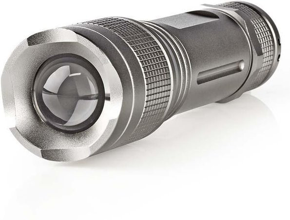 Nedis LED-Taschenlampe aus Aluminium in Silber mit 330 lm und IPX5-Schutz - Bild 1