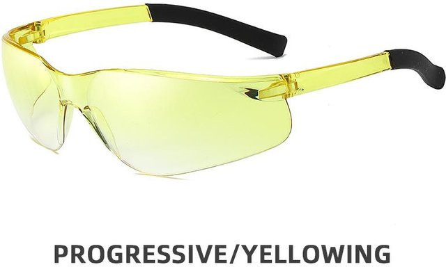 Progressive Sonnenbrille, Unisex, Vollrand, Kunststoff, Gelb - Bild 1