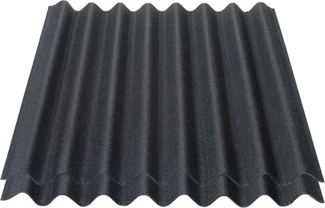 2er Pack Onduline Easyline Bitumen-Dachplatte intensiv schwarz, B: 76 cm, L: 100 cm, H: 0,26 cm - Bild 1