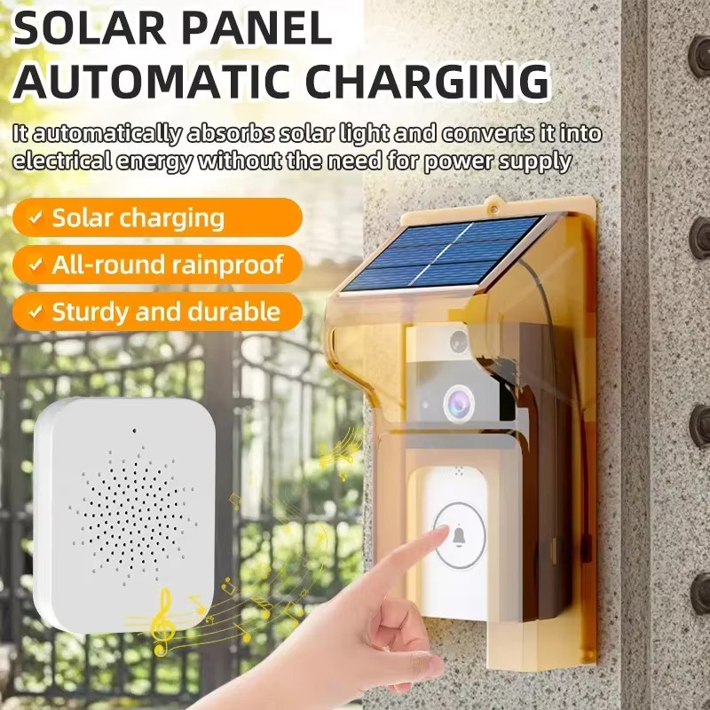 Ring Kabellose Video-Smart-Türklingel mit Solarladefunktion und Digitalem Türspion in Weiß - Bild 2