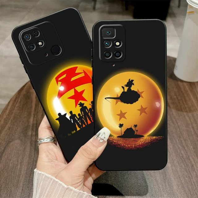 Schwarze weiche Handyhülle im Cartoon Dragon Ball Design für Xiaomi Redmi Modelle - Bild 1