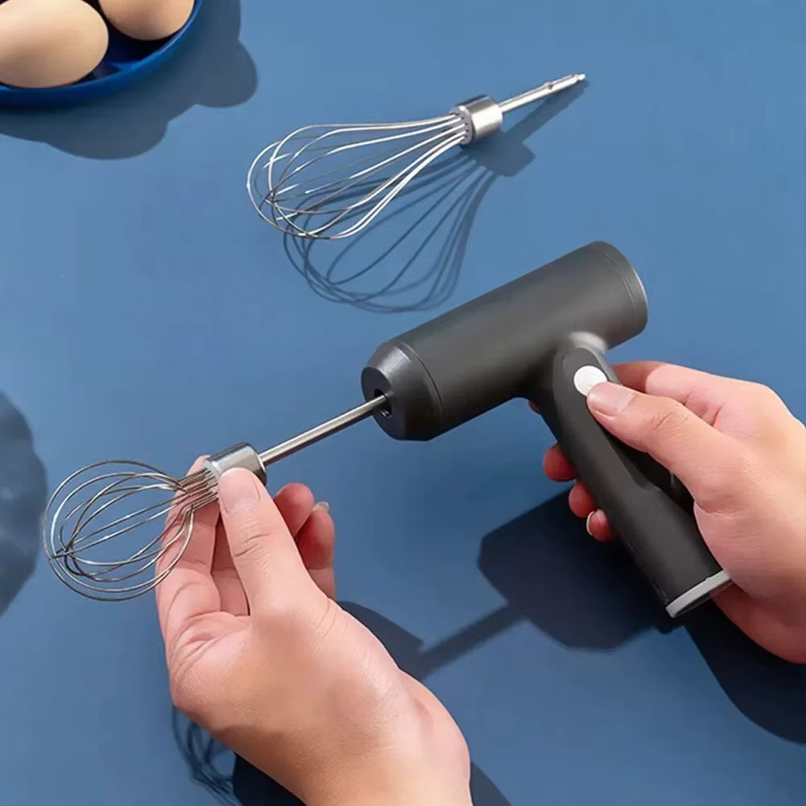 Tragbarer elektrischer Lebensmittelmixer von DUTRIEUX in Weiß mit 3-Gang-Einstellung und Akku zum kabellosen Backen von Teig, Kuchen und Creme - Bild 4