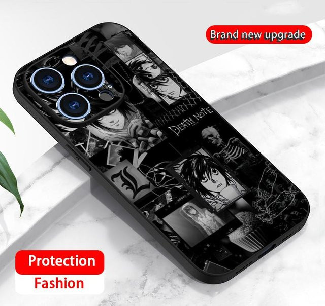 Death Note Classic Anime Handyhülle von mart123-2 in Schwarz für iPhone 17 16 15 14 13 12 Pro Max Plus Mini stoßfeste weiche Hülle - Bild 1