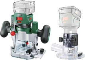 Bosch Home and Garden 2in1 Akku-Kanten- und Oberfräse AdvancedTrimRouter 18V-8 Combi-Set in Grün/Schwarz mit 6mm Fräser - Bild 2
