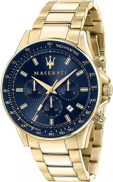 Maserati Sfida Chronograph, Quarz, Edelstahl, Blau, 44 mm, Herren - Bild 1