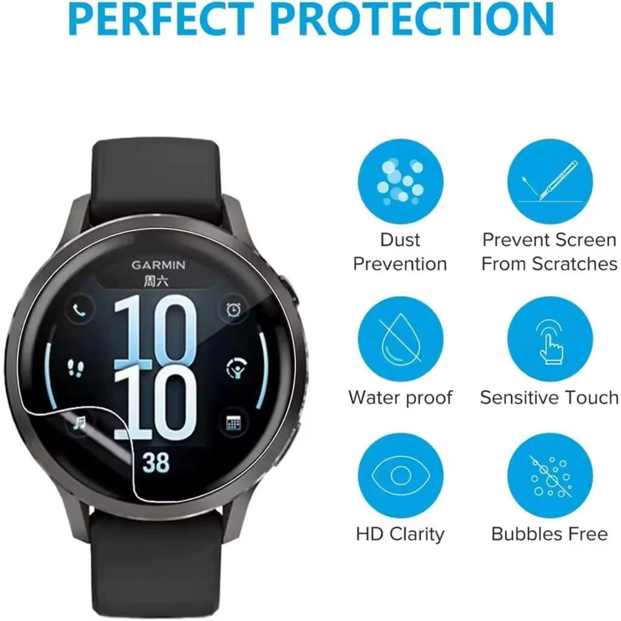 FancyWrist Displayschutzfolie Garmin Venu, Silikon, transparent, Unisex - Bild 2
