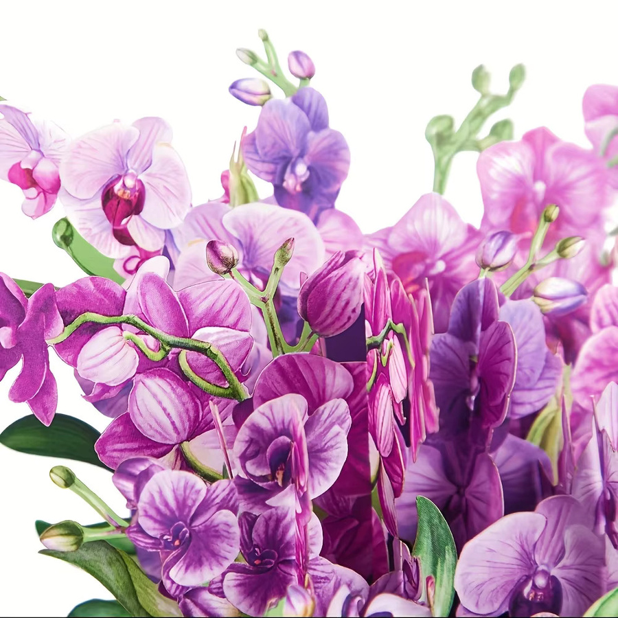 Opjoys Pink Orchid Pop-Up-Grußkarte aus Papier in Pink - Bild 2