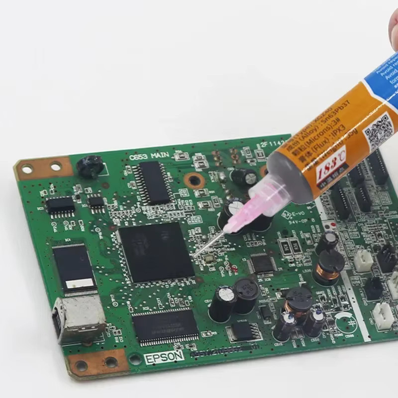 Mechaniker Lotpaste Flussmittel Sn63/Pb67 mit 183°C Schmelzpunkt für SMT SMD BGA Reparaturen in Schwarz - Bild 2