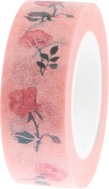 Rico Design Paper Poetry Washi Tape Rosen in Rosa und Pink - Bild 1