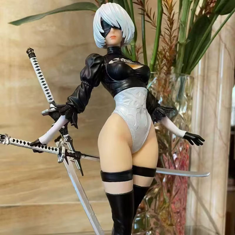 Bandai NieR Automata 2B Anime-Figur aus PVC in Schwarz, Höhe: 27 cm - Bild 3
