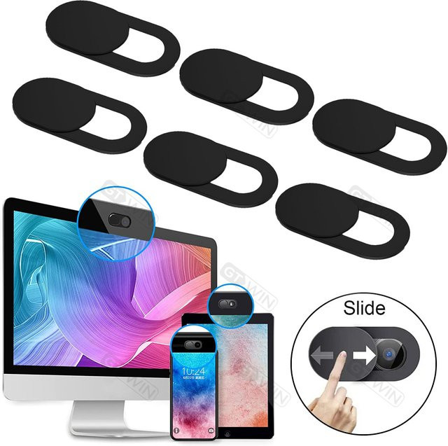 DYM Webcam Abdeckung Set für Laptop, Tablet und Smartphone in Schwarz, 5 oder 10 Stück, Privacy Aufkleber für iPad, PC und Macbook - Bild 1