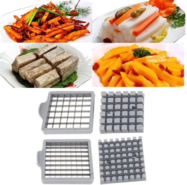 Manueller Kartoffelschneider aus Edelstahl und Kunststoff in Grau für Pommes Frites und Chips - Bild 1