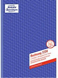 Avery Zweckform Rechnung 1734, A4, weiß und gelb, 2-teilig - Bild 1