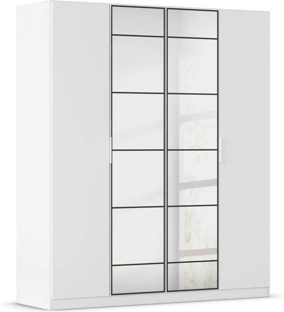 RAUCH ORANGE Acero Drehtürenschrank in Weiß mit Spiegeltüren und Glaselementen, B/H: 181 x 210 cm - Bild 1