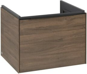Villeroy & Boch Waschtischunterschrank Subway 3.0 in Braun Matt mit integrierter Beleuchtung und Innenschubladen, Wandmontage, B/T/H: 57,2 x 42,9 x 47,8 cm - Bild 1