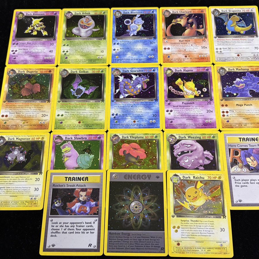 Keeppley PTCG Vintage Team Rocket 1st Edition New-Holo Karten-Set, Sammlerspielzeug - Bild 4