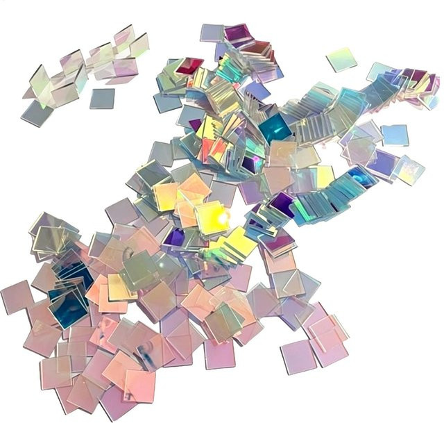 Regenbogen-Holographische Acrylquadrate Multicolor, beidseitig schillernde Acrylplatten für Heimwerker-Projekte - Bild 1
