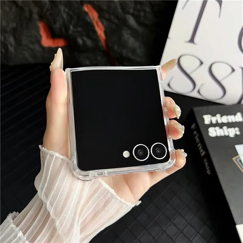 Transparente magnetische Slim Schutzhülle aus PC für Samsung Galaxy Z Flip 7FE, Z Flip 6, Z Flip 5, Z Flip 4 und Z Flip 3 5G mit Anti-Drop Funktion - Bild 4
