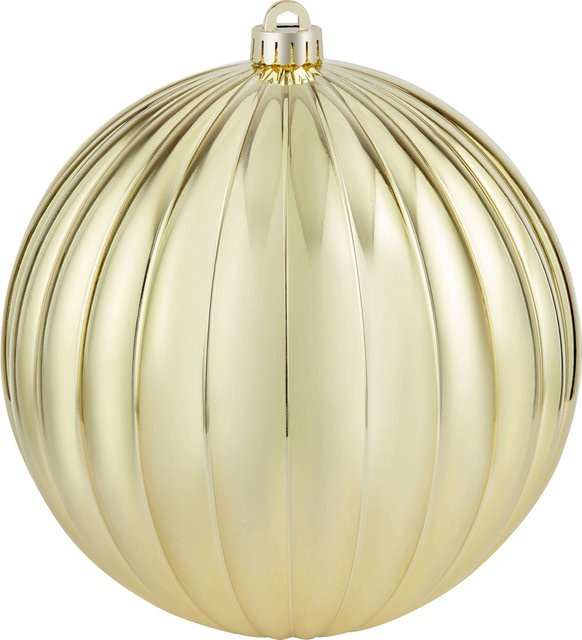 OBI Weihnachtskugel aus Kunststoff in Gold, Durchmesser: 20 cm - Bild 1