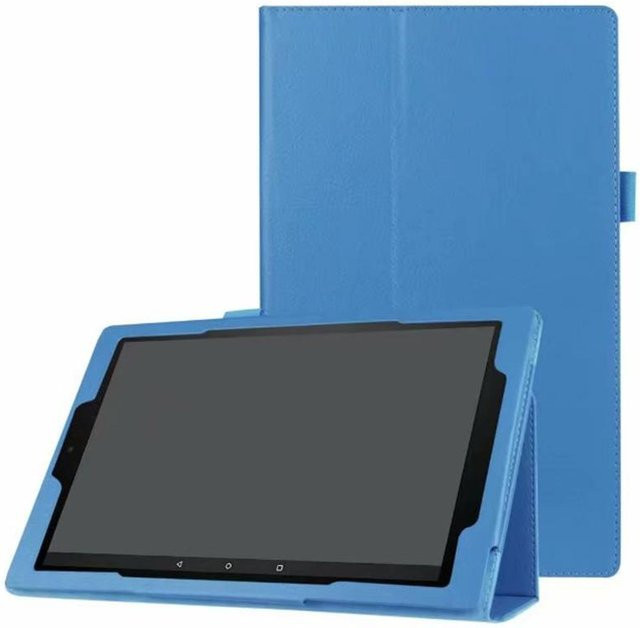 Schutzhülle für Amazon Fire HD 7, HD 8 und HD 8 Plus (2017, 2018, 2020) als Klapphülle mit Standfunktion in Hellblau - Bild 1