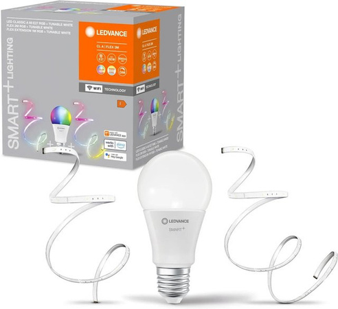 LEDVANCE Osram Smart+ LED Leuchtmittel E27 Glühlampenform A60 RGBW dimmbar in Weiß und Multicolour