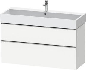 Duravit Waschtischunterschrank D-Neo weiß glänzend wandmontiert B/T/H: 118,4 x 44,2 x 62,5 cm - Bild 1