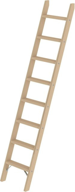 PROREGAL Stufen-Anlegeleiter aus Holz mit 8 Stufen ohne Traverse - Bild 1