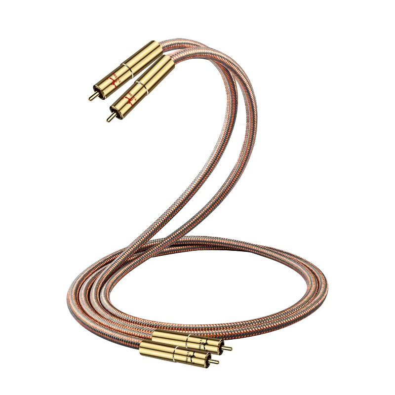 YYAUDIO Hifi High-End OCC Audiokabel mit vergoldeten RCA-Steckern für CD-Player und Verstärker - Bild 2