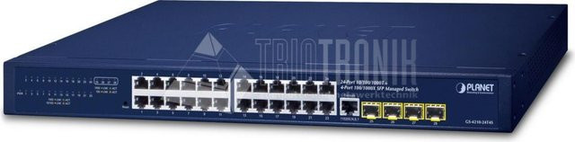 PLANET GS-4210-24T4S Layer 2 Managed Gigabit Switch mit 24 Ports und 4x SFP LAN in Blau - Bild 1