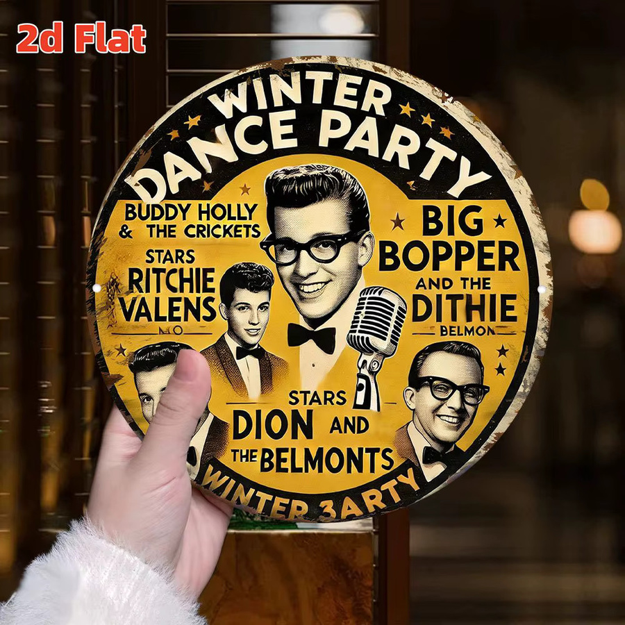 CIFbuy Vintage Dance Party Metallschild aus Aluminium in Multicolour für Wanddekoration - Bild 3