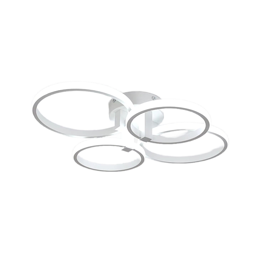 Mckalen Moderne LED-Deckenleuchte mit 4 Ringen in Weiß, 56 W, 6300 lm, Kaltweiß 6500 K - Bild 3
