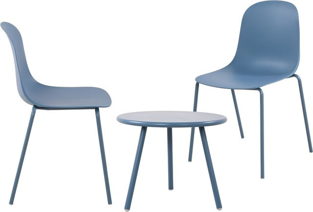 CLP 2er Sitzgruppe Mindin Garten-Set bestehend aus 2 stapelbaren Stühlen und 1 Tisch, wetterfestes Outdoor-Set für deinen Garten - Bild 1