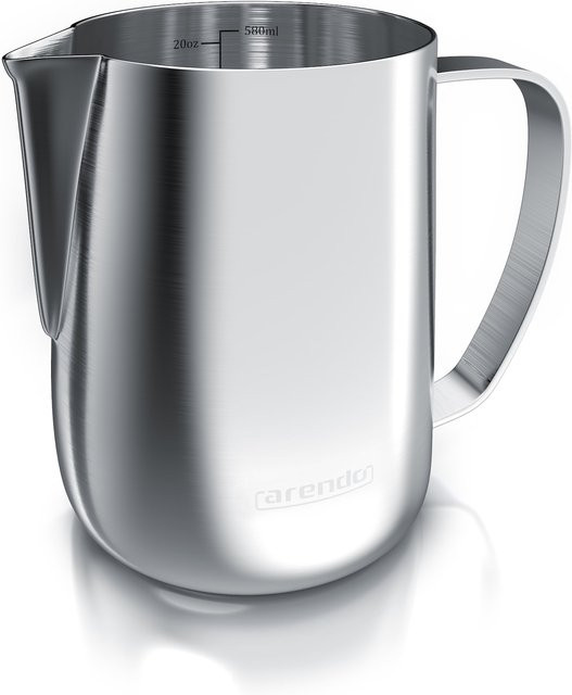 Arendo Milchkännchen aus Edelstahl mit Messskala in Silber - Bild 1