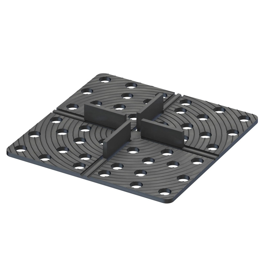 GS Terrassen Plattenhalter Set für Gitterrost Wabe, 20 Stück, Farbe: Grün, B/T/H: 12 x 12 x 0,3 cm - Bild 2