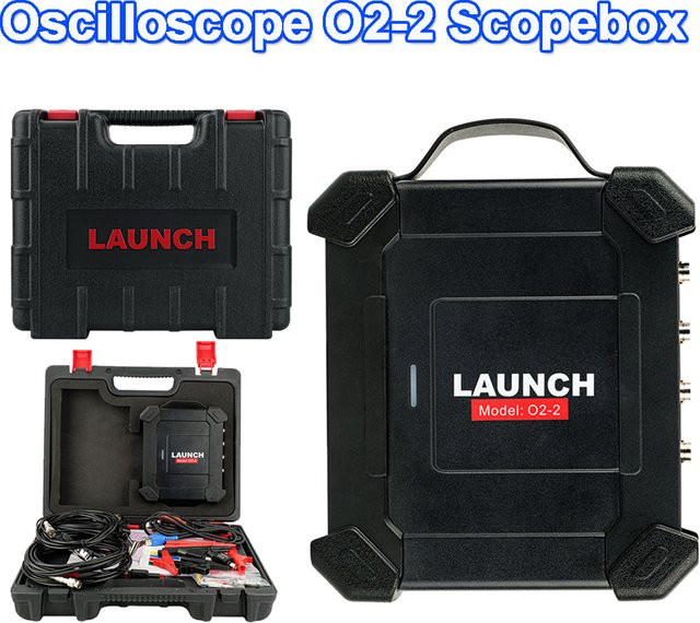 LAUNCH X431 O2-2 Scopebox Oszilloskop mit 4 Kanälen und 100MHz, USB, Schwarz, kompatibel mit PRO3S+ V5.0, PAD V elite, X431 V 5.0 und V+ OBD2 Diagnosewerkzeugen - Bild 1