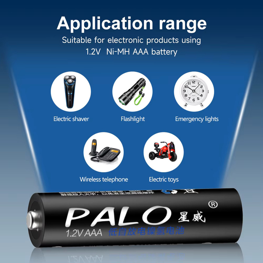 PALO AAA Ni-MH Akku 1,2 V mit 1100 mAh in Schwarz - Bild 5