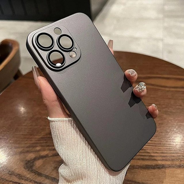 Tuiying002 Robuste Handyhülle mit Matt-Finish und Kameraschutz für iPhone 17 16 15 14 13 12 11 Pro Max Plus und 17Air in Schwarz - Bild 1
