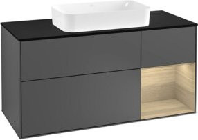 V&B Waschtischunterschrank Finion mit Wandbeleuchtung, Anthrazit, Breite: 120 cm, Höhe: 50,1 cm, Tiefe: 50,1 cm - Bild 1