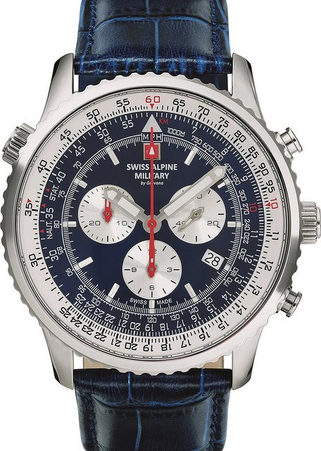 Swiss Alpine Military Chronograph, Quarz, Edelstahl, 45 mm, Herren - Bild 1