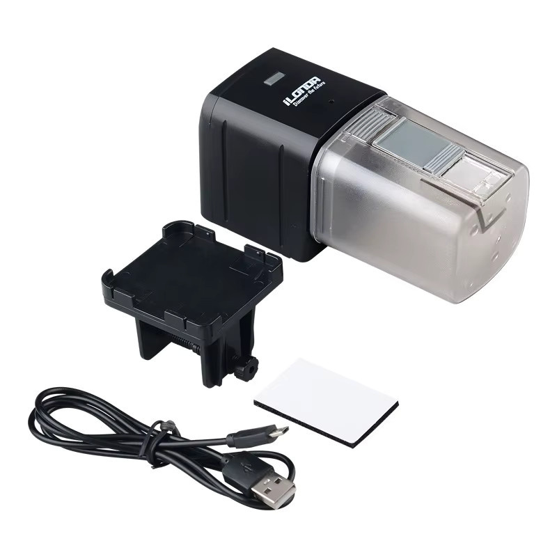 iLONDA WiFi Automatischer Aquarium Futterspender in Schwarz, 170 ml, Intelligenter Zeitgesteuerter Futterspender für Flocken und Pellets - Bild 5