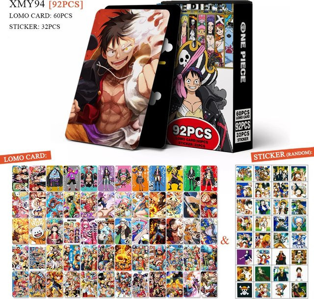 Bandai One Piece Anime-Sammelkarten, Sticker-Set, 92-teiliges Set - Bild 1