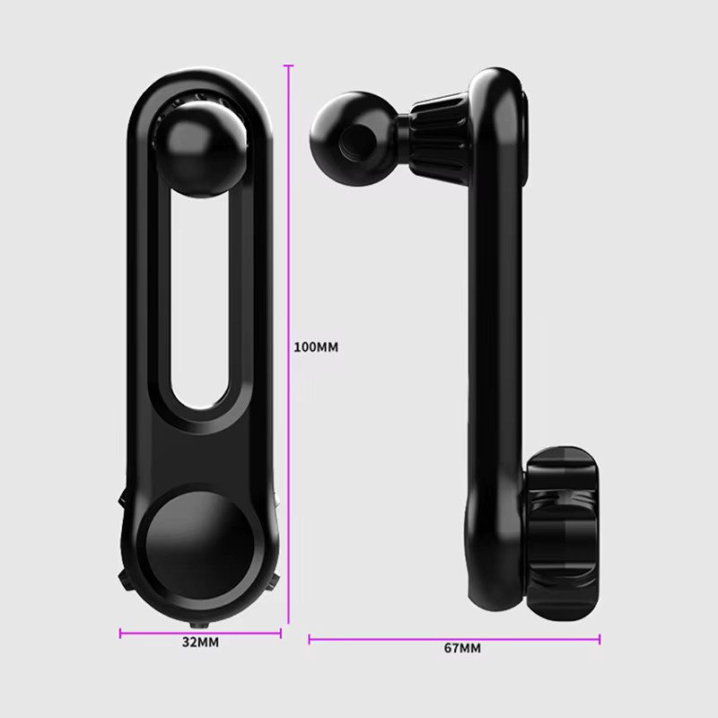 JINHF Navigations-Autohalterung Verlängerungsstange Adapter mit 17mm Kugelkopf in Schwarz - Bild 6